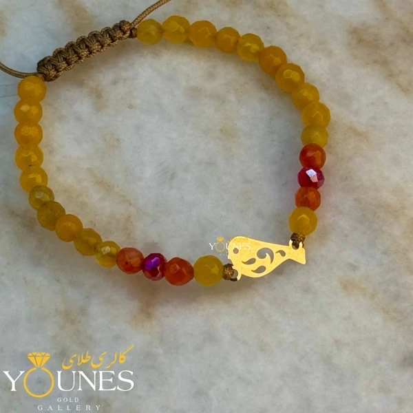 دستبند کبوتر مینیمال طلا لیزری